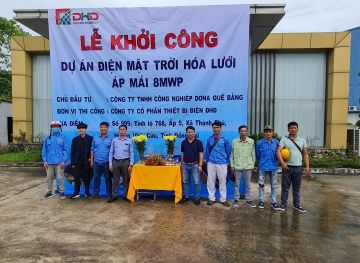 Khởi công Dự án 8Mwp tại Cụm Khu Công Nghiệp Quế Bằng 